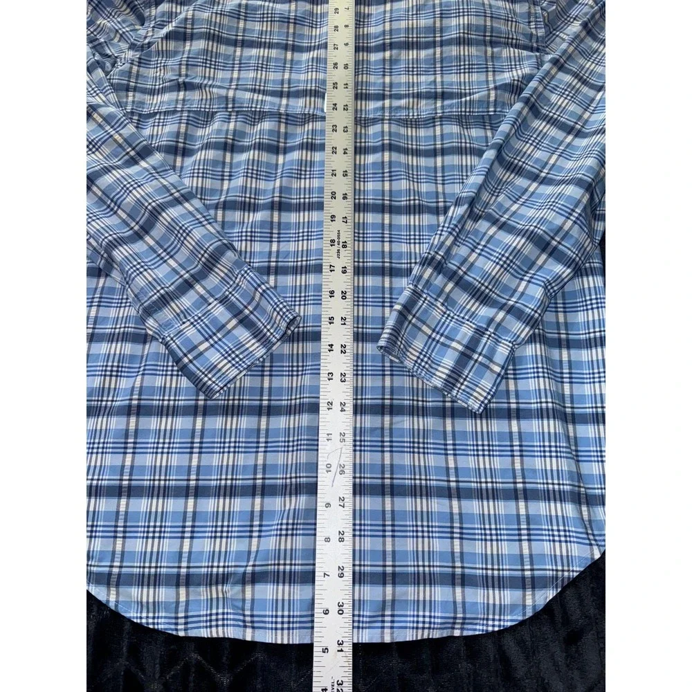 Vineyard Vines Harbor Shirt Blue Plaid Button Down Fishing Vented Back Sz XS - Picture 10 of 10